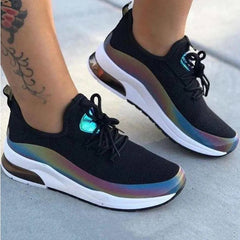 New Fashion Summer and Autumn Woven Breathable Sneakers Women Lace Up Designer Comfort Casual Shoes on Offer SHOWLU FASHION STORE