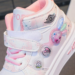 Disney Children's Sneakers Frozen Elsa Princess Girls Casual Shoes 2024 New Arrival Student Shoes Anti-slip Teen Sport Shoes SHOWLU FASHION STORE
