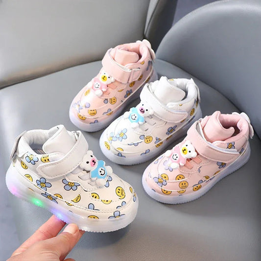EACHIN Children Lighted Sneakers Baby Girls Spring Autumn New Walking Shoes Boys Fashion Sport Running Sneaker Kids Casual Flats SHOWLU FASHION STORE