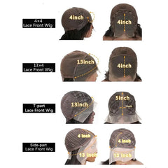 Short Bob Human Hair Wigs Brazilian 13X1 T Part Straight Lace Wigs For Women Transparent Lace Pre Plucked Bone Bob Wig On Sale - SHOWLU FASHION STORE