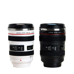 Showlu Fashion Store 0 Stainless Steel Camera EF24-105mm Coffee Lens Mug White Black Coffee Mugs Creative Gift Coffee Cups canecas tazas vaso caf