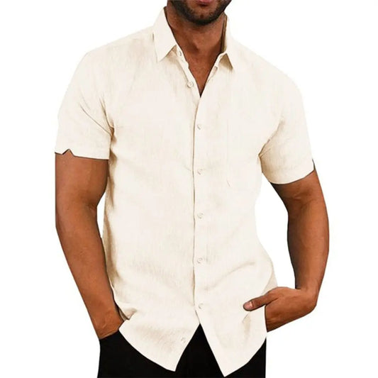 Summer Essential Cotton Linen Shirt - SHOWLU FASHION STORE