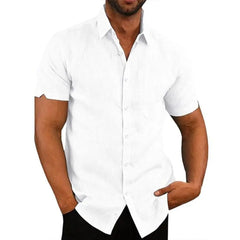 Summer Essential Cotton Linen Shirt - SHOWLU FASHION STORE