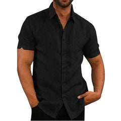 Summer Essential Cotton Linen Shirt - SHOWLU FASHION STORE