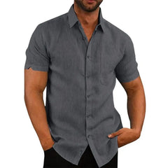 Summer Essential Cotton Linen Shirt - SHOWLU FASHION STORE