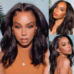 Transparent Lace Frontal Wig Human Hair Lace Frontal Wig 30 Inch Kinky Straight Lace Front Human Hair Wigs For Wome Human Hair - SHOWLU FASHION STORE