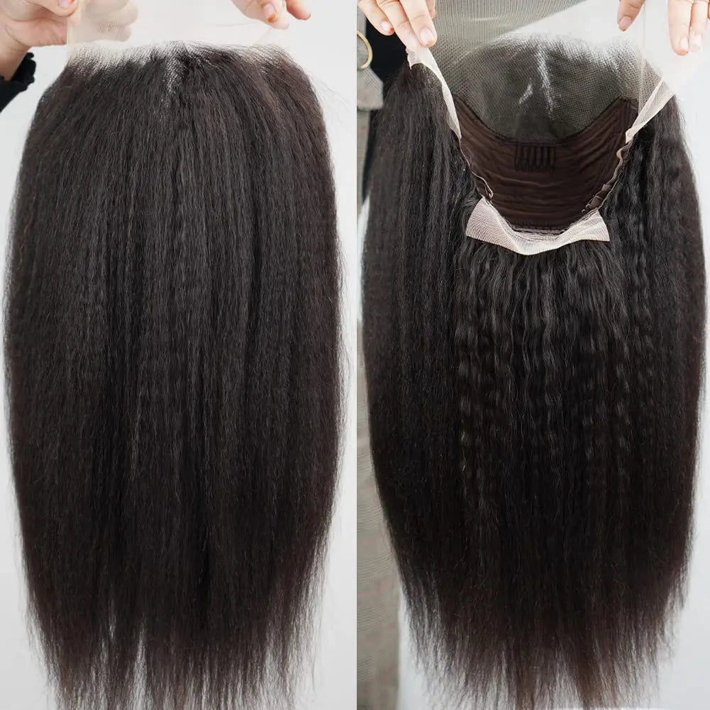 Transparent Lace Frontal Wig Human Hair Lace Frontal Wig 30 Inch Kinky Straight Lace Front Human Hair Wigs For Wome Human Hair - SHOWLU FASHION STORE