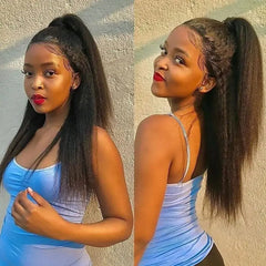 Transparent Lace Frontal Wig Human Hair Lace Frontal Wig 30 Inch Kinky Straight Lace Front Human Hair Wigs For Wome Human Hair - SHOWLU FASHION STORE