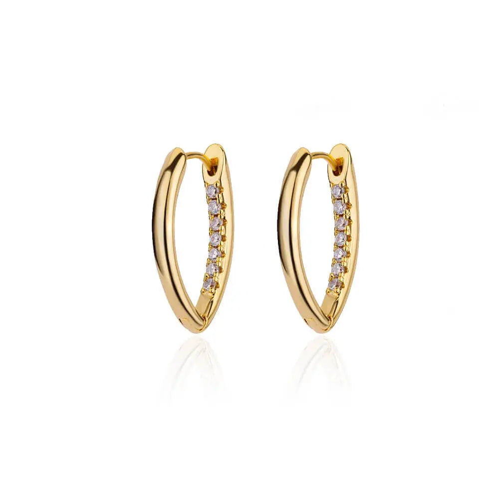  Showlu Fashion Store 0 E3128G-11 / China U-Shaped Square Hoop Earrings for Women Luxury Stainless Steel Circle Earring 2023 Trending Wedding Aesthetic Jewelry aretes