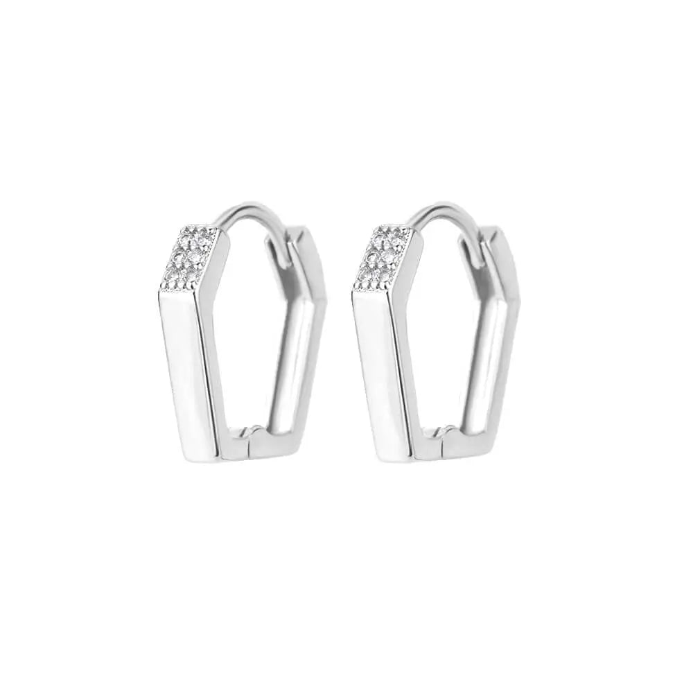  Showlu Fashion Store 0 E3128P-16 / China U-Shaped Square Hoop Earrings for Women Luxury Stainless Steel Circle Earring 2023 Trending Wedding Aesthetic Jewelry aretes