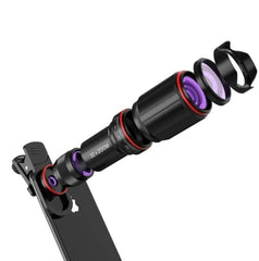 Yellow Pandora Tech Accessories Ultra Crystal HD 32x Zoom Telescope Mobile Phone Camera Lens Set