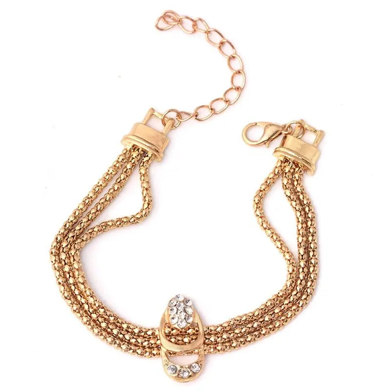 Showlu Fashion Store 0 Vintage Metal Zircon Jewelry Sets for Women Luxury Aesthetic Earrings for Women Wedding Party Bride Necklace 2023 New