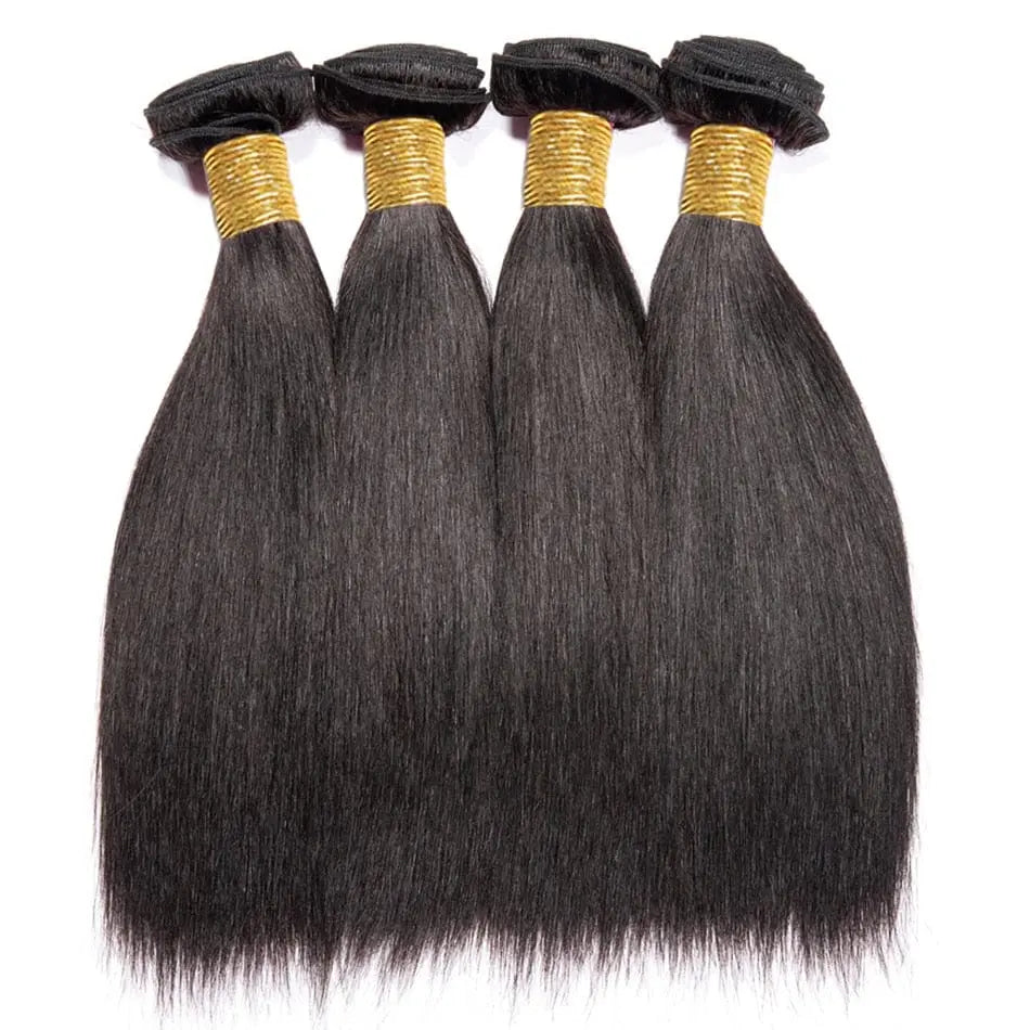 Showlu Store Nation 0 Wholesale Hair Raw Indian Straight Human Hair Bundles Natural Black For Women Bone Straight Hair Extensions 2/3 Bundles Deal