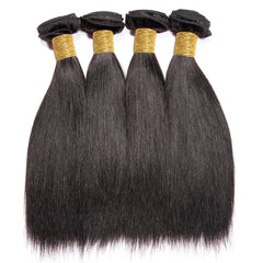 Showlu Store Nation 0 Wholesale Hair Raw Indian Straight Human Hair Bundles Natural Black For Women Bone Straight Hair Extensions 2/3 Bundles Deal
