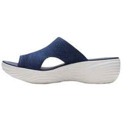  Showlu Fashion Store 0 Women Open Toe Casual Slippers  Breathable Outdoor Beach Platform Sandals Plus Size Solid Color Wedges Shoes Sandalias