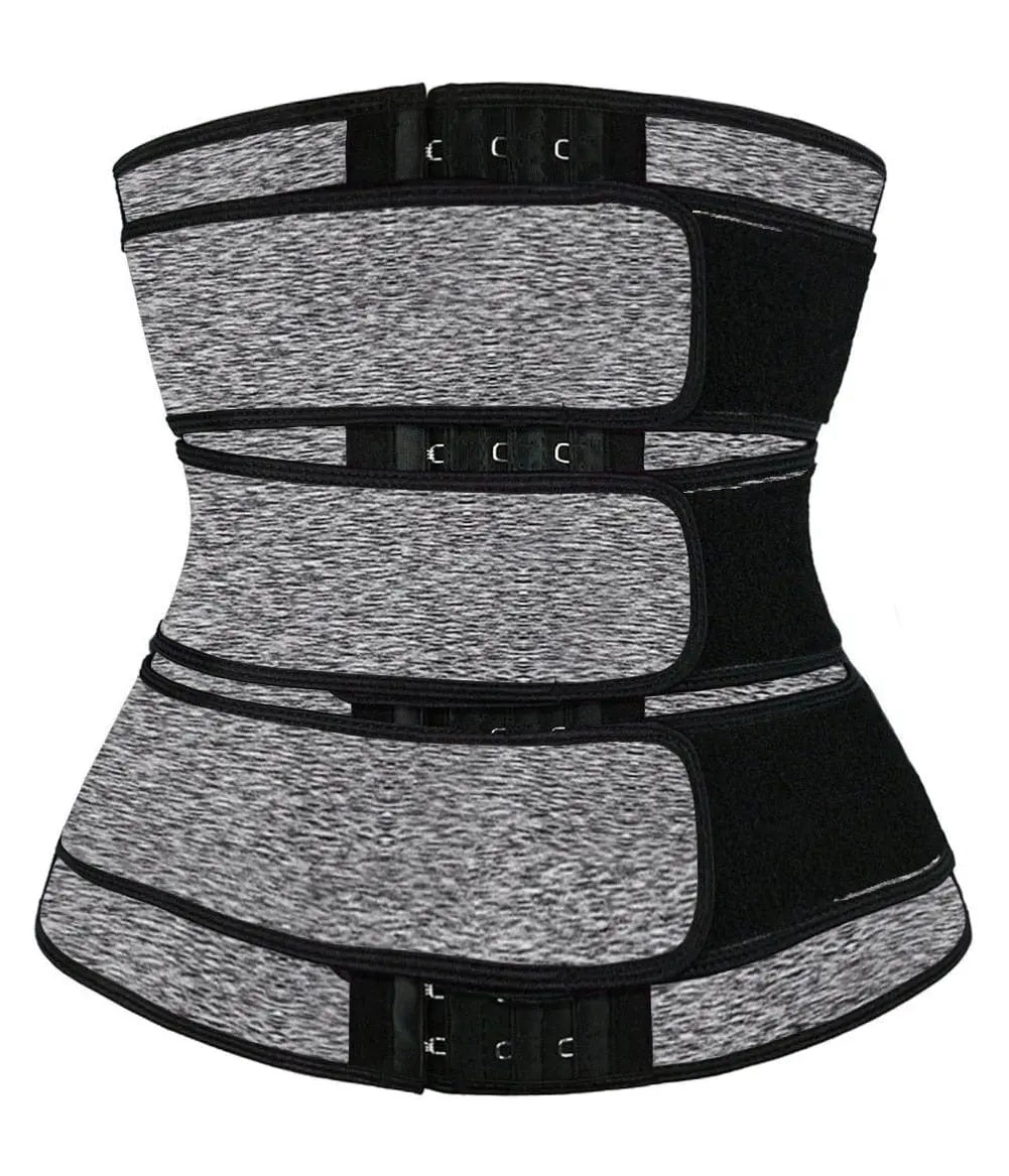 Showlu Fashion Store 0 Tripple Belts Gray / M Women Waist Trimmer Tripple Belts Waist Trainer Shaperwear Tummy Control Slimming Fat Burning For Postpartum Sheath Belt