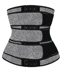 Showlu Fashion Store 0 Tripple Belts Gray / M Women Waist Trimmer Tripple Belts Waist Trainer Shaperwear Tummy Control Slimming Fat Burning For Postpartum Sheath Belt