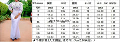 African Dresses for Women 2021 African Women Long Sleeve O - neck White Color Plus Size Long Dress African Clothes S - 5XL - SHOWLU FASHION STORE