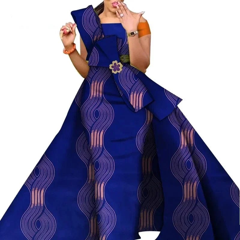 African Dresses for Women Danshiki Traditional Skirt Fashion 100% Cotton Newest Design Dresses for Wedding WY4630 - SHOWLU FASHION STORE