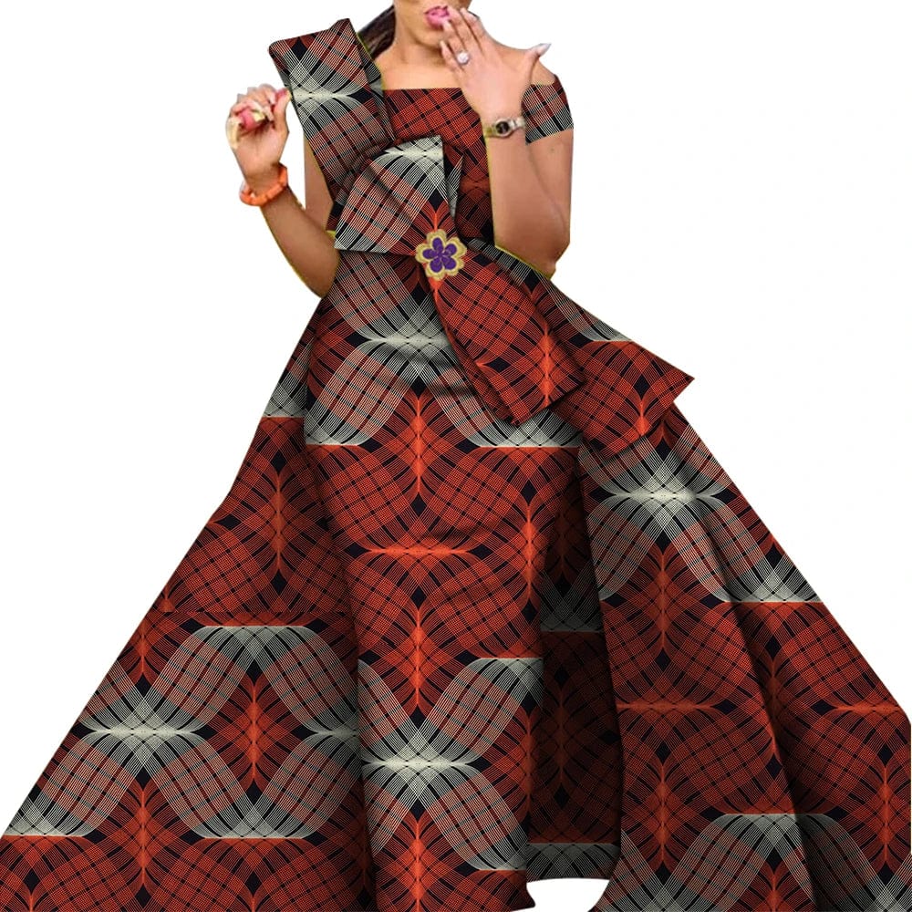 African Dresses for Women Danshiki Traditional Skirt Fashion 100% Cotton Newest Design Dresses for Wedding WY4630 - SHOWLU FASHION STORE