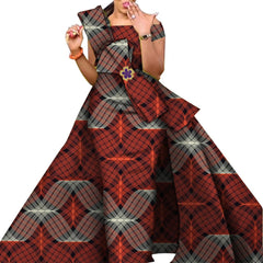 African Dresses for Women Danshiki Traditional Skirt Fashion 100% Cotton Newest Design Dresses for Wedding WY4630 - SHOWLU FASHION STORE