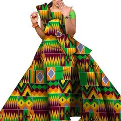 African Dresses for Women Danshiki Traditional Skirt Fashion 100% Cotton Newest Design Dresses for Wedding WY4630 - SHOWLU FASHION STORE