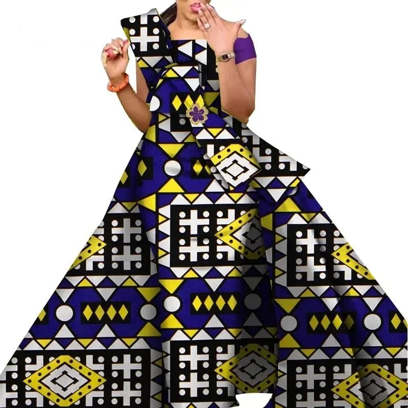 African Dresses for Women Danshiki Traditional Skirt Fashion 100% Cotton Newest Design Dresses for Wedding WY4630 - SHOWLU FASHION STORE