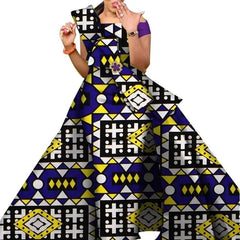 African Dresses for Women Danshiki Traditional Skirt Fashion 100% Cotton Newest Design Dresses for Wedding WY4630 - SHOWLU FASHION STORE