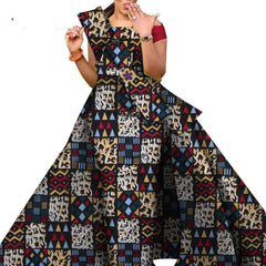 African Dresses for Women Danshiki Traditional Skirt Fashion 100% Cotton Newest Design Dresses for Wedding WY4630 - SHOWLU FASHION STORE