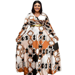 African Dresses For Women Elegant Polyester New Muslim Fashion Abayas Dashiki Robe Kaftan Long Maxi Dress Turkish Africa - SHOWLU FASHION STORE
