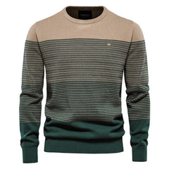 AIOPESON Brand Cotton Sweater Men Fashion Casual O - Neck Spliced Pullovers Knitted Sweater Male New Winter Warm Mens Sweaters - SHOWLU FASHION STORE