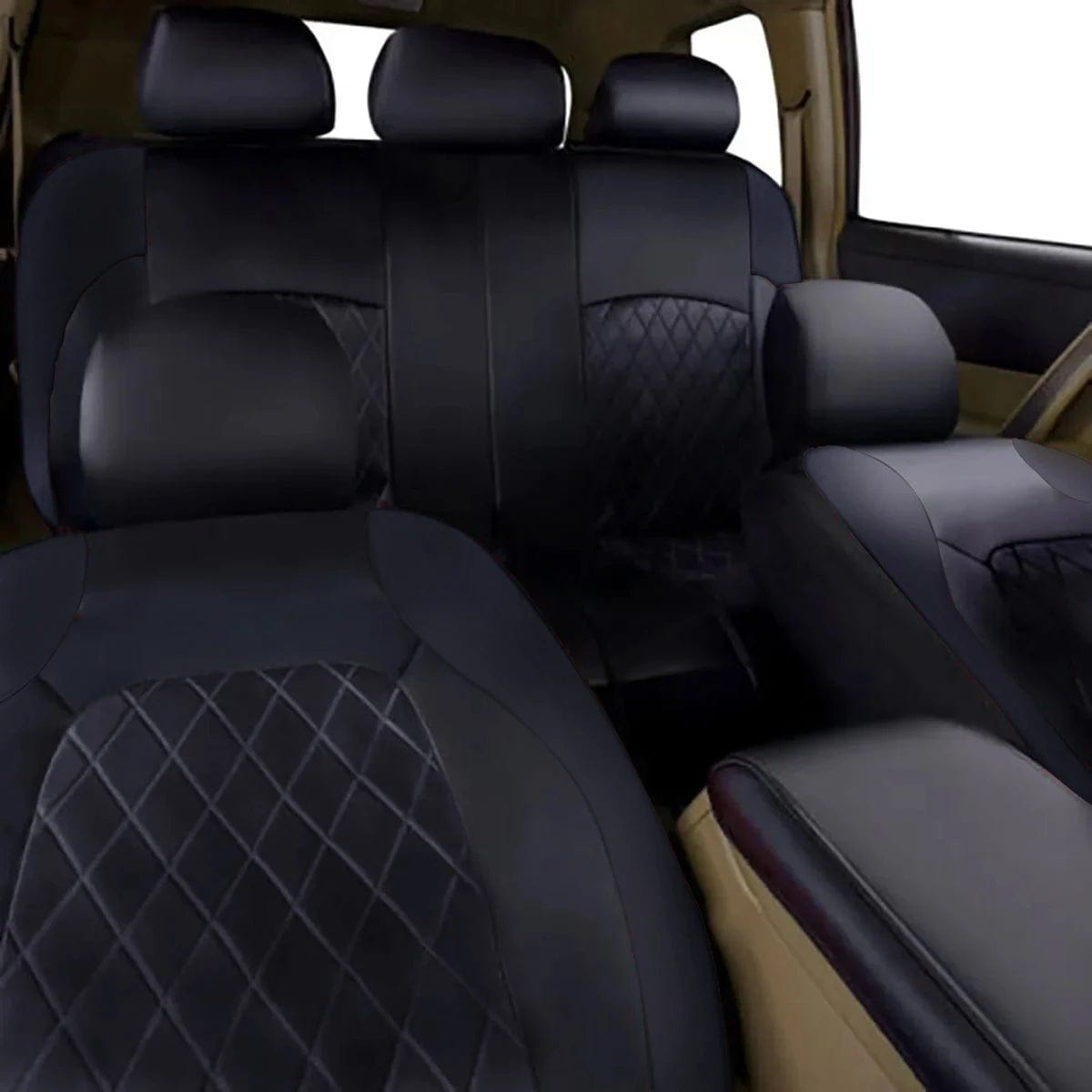 All Season Quited PU Leather Car Seat Cover Full Surrounded Seat Protector Waterproof Universal Fit Sedan Suv Pick - up Truck Seat - SHOWLU FASHION STORE