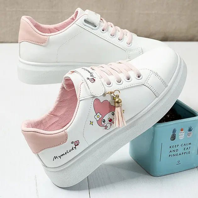Anime Sanrios Cinnamoroll Shoes Woman Cartoon Kuromi Student Versatile Casual Breathable Board Shoes Girls Anti - Slip Sneakers - SHOWLU FASHION STORE