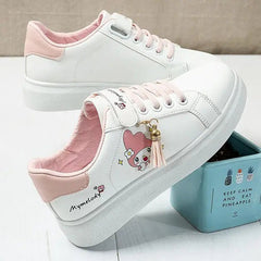Anime Sanrios Cinnamoroll Shoes Woman Cartoon Kuromi Student Versatile Casual Breathable Board Shoes Girls Anti - Slip Sneakers - SHOWLU FASHION STORE