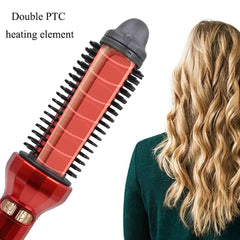 Automatic Rotating Electric Hair Brushes 2 in 1 Straightening and Curling Ionic Hot Comb Ceramics Fast Heating Anti - scalding - SHOWLU FASHION STORE