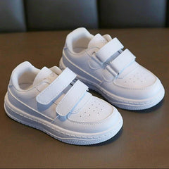 Autumn Kids White Sneakers Leisure Soft Bottom Fashion Boys Girls Sport Shoes All - match Children Trainers Non - slip Running Shoes - SHOWLU FASHION STORE
