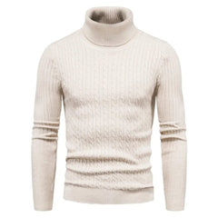 Autumn Winter Turtleneck Pullovers Warm Solid Color Men's Sweater Slim Pullover men Knitted sweater Bottoming Shirt - SHOWLU FASHION STORE