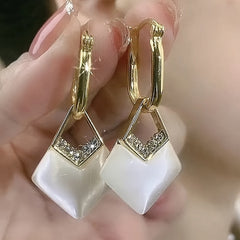 1pair Fashionable Irregular Square Dangle Earrings, Valentine's Day Anniversary Gift SHOWLU FASHION STORE