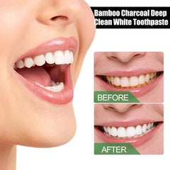 Bamboo charcoal deep tooth whitening toothpaste cleaning yellow teeth stains Tartar removes mouth odor bright white oral care - SHOWLU FASHION STORE