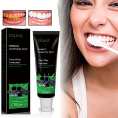 Bamboo charcoal deep tooth whitening toothpaste cleaning yellow teeth stains Tartar removes mouth odor bright white oral care - SHOWLU FASHION STORE
