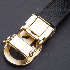 BAODUN New style luxury brand Women's luxury belt Dress jeans business Leisure Female Genuine Leather metal belts for women - SHOWLU FASHION STORE