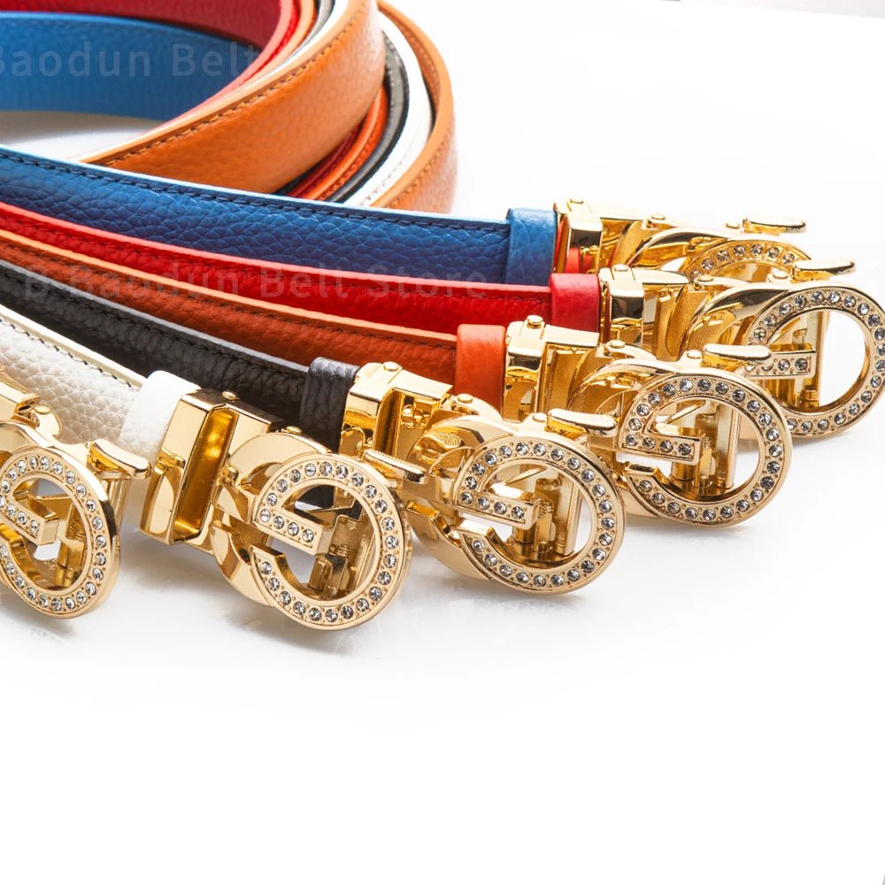 BAODUN New style luxury brand Women's luxury belt Dress jeans business Leisure Female Genuine Leather metal belts for women - SHOWLU FASHION STORE