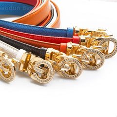 BAODUN New style luxury brand Women's luxury belt Dress jeans business Leisure Female Genuine Leather metal belts for women - SHOWLU FASHION STORE