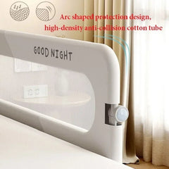 Bed Guardrail Adjustable Baby Safety Bed Barrier Anti - Fall Baby Crib Bumper Fully Folded Bed Safety Rails Bedroom Baby Fence - SHOWLU FASHION STORE