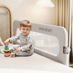 Bed Guardrail Adjustable Baby Safety Bed Barrier Anti - Fall Baby Crib Bumper Fully Folded Bed Safety Rails Bedroom Baby Fence - SHOWLU FASHION STORE
