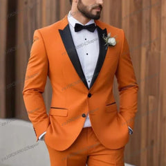 Black Lapel Green Formal Occasion Men Tuxedos Groom Groomsman Wedding Party Prom Business Male Suit 2 Piece Set Blazer Pants - SHOWLU FASHION STORE