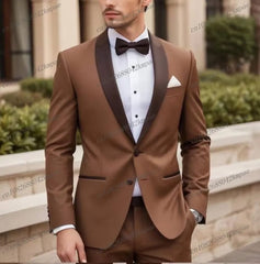 Black Lapel Green Formal Occasion Men Tuxedos Groom Groomsman Wedding Party Prom Business Male Suit 2 Piece Set Blazer Pants - SHOWLU FASHION STORE