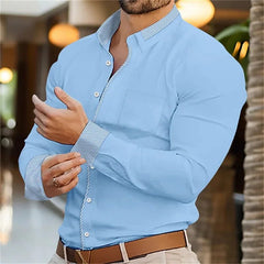 Brand New Boyfriend Shirt Long Sleeve Slim Fit Button Lapel Men's Tops 2024 Fall Fashion 3D Stripe Print Party Shirt S - 6XL - SHOWLU FASHION STORE