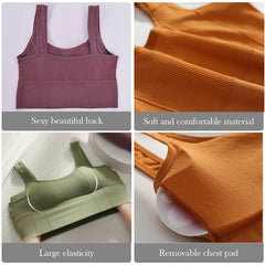 Breathable Sports Bra Shockproof Crop Top Anti - sweat Fitness Top Women Seamless Yoga Bra Push Up Sport Top Gym Workout Top - SHOWLU FASHION STORE