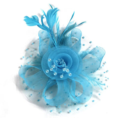 Bridal Wedding Party Fascinators Hats with Veil and Feather, Pillbox Hat Cocktail Tea Party Headwear, Headband, Hair Clip - SHOWLU FASHION STORE